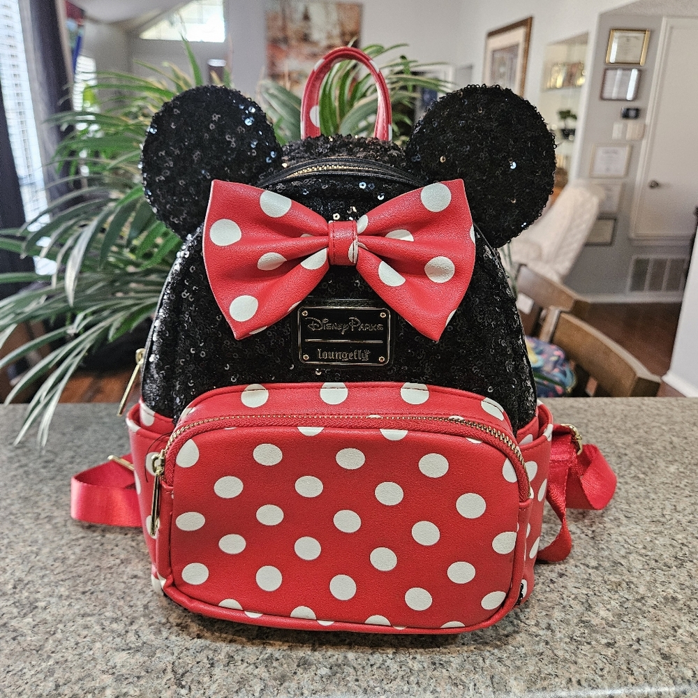 Loungefly Minnie Mouse Polka Dot Kids Backpack